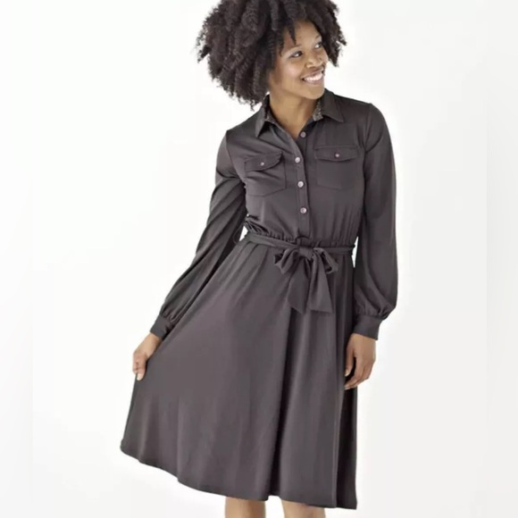 Matilda Jane Paint By numbers charcoal Ink Blot Dress - Picture 5 of 6